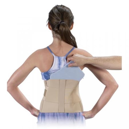 Bilt-Rite Mastex Health -2 9 in. Heavy-Duty Moldable Sacro Support- Beige - Small 10-11350-SM